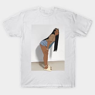 Black Woman Cartoon Collection T-Shirt